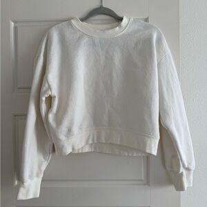 Zara Cream Crewneck Sweatshirt Size Small